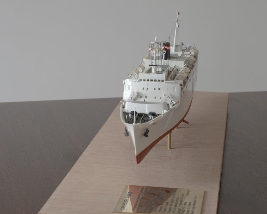 Maquette du car-ferry Avenir - détail des ponts