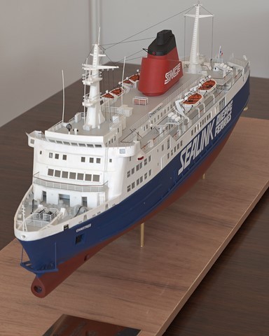 Maquette car-train ferry - le Chartres - vue des ponts