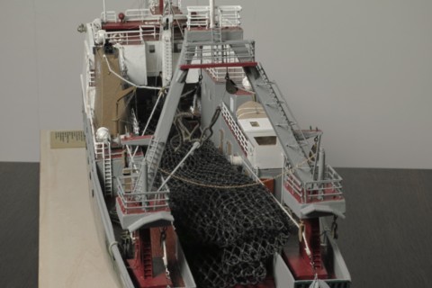 Maquette chalutier Jeanine Andrée