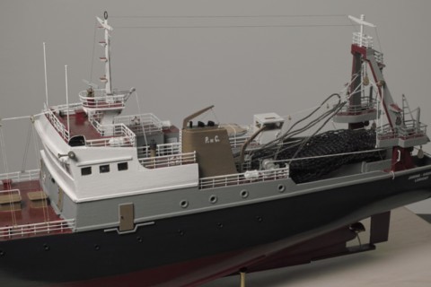 Maquette chalutier Jeanine Andrée