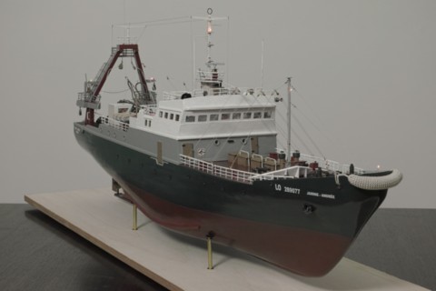 Maquette chalutier Jeanine Andrée