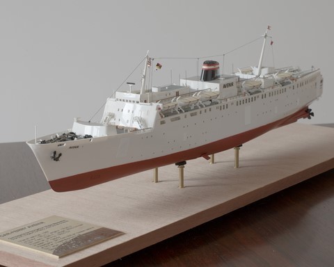 Maquette du car-ferry Avenir - vue de dessus