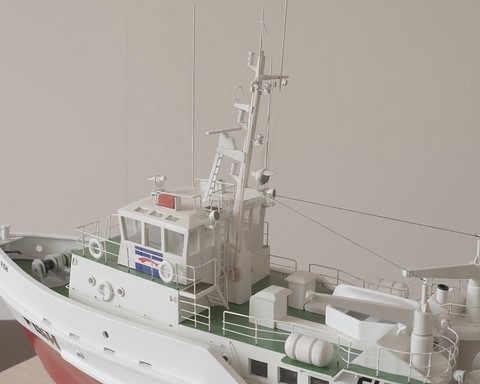 Maquette du Silver Fish, navire de support pour les plate-formes pétrolières