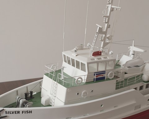 Maquette du Silver Fish, navire de support pour les plate-formes pétrolières