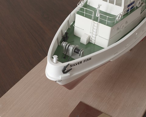 Maquette du Silver Fish, navire de support pour les plate-formes pétrolières