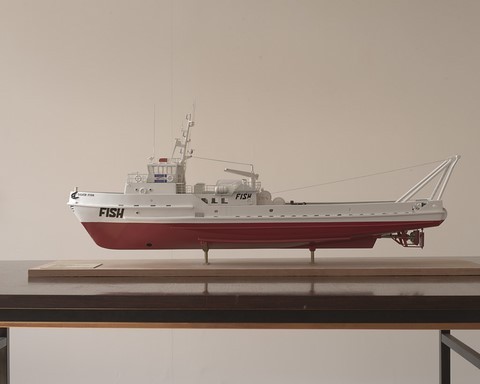Maquette du Silver Fish, navire de support pour les plate-formes pétrolières