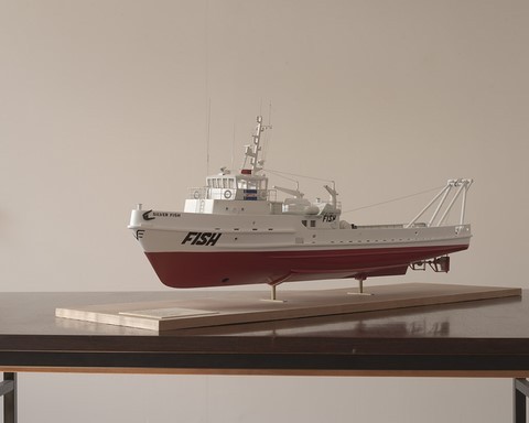 Maquette du Silver Fish, navire de support pour les plate-formes pétrolières