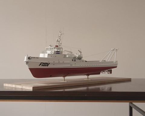 Maquette du Silver Fish, navire de support pour les plate-formes pétrolières