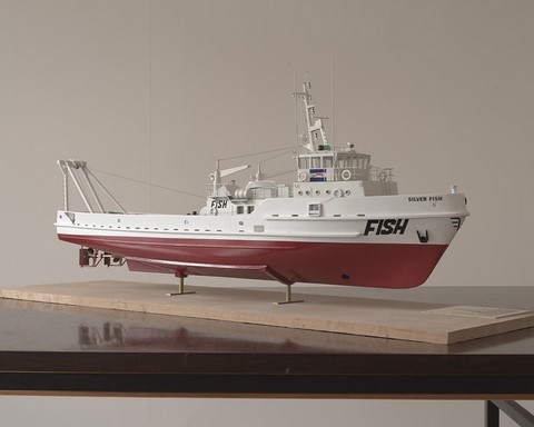 Maquette du Silver Fish, navire de support pour les plate-formes pétrolières