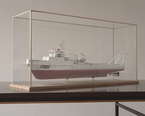Maquette du Silver Fish, navire de support pour les plate-formes pétrolières