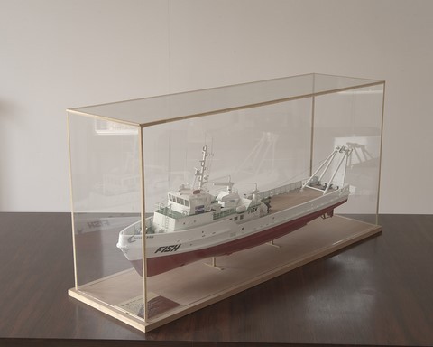 Maquette du Silver Fish, navire de support pour les plate-formes pétrolières