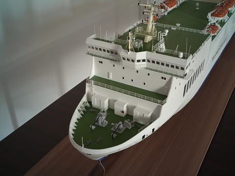 Maquette du Ferry Scandola Trasmediterranea