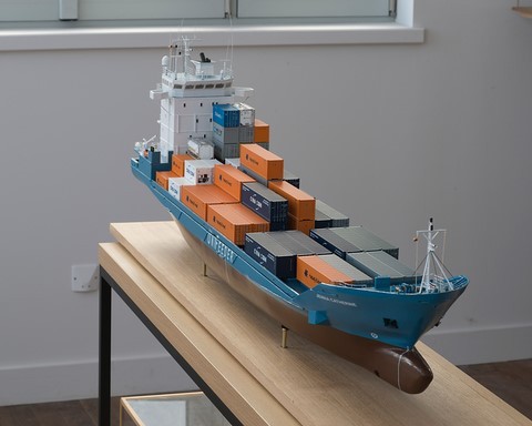 Maquette au 1/87e du porte-conteneurs Jenna Catherine