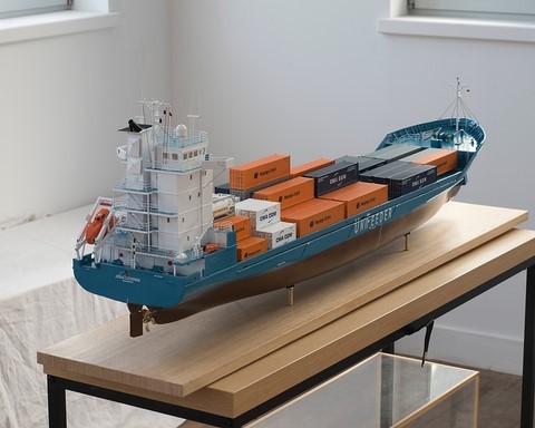 Maquette au 1/87e du porte-conteneurs Jenna Catherine