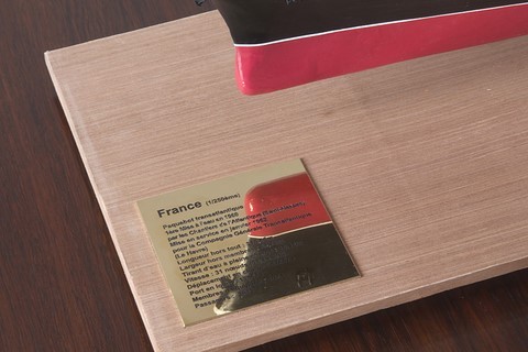 Paquebot France - plaque en laiton