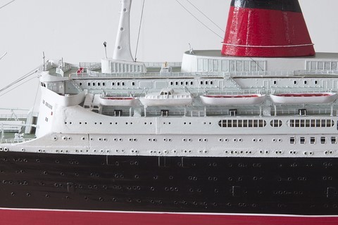 maquette du France vu de babord avant (détail)