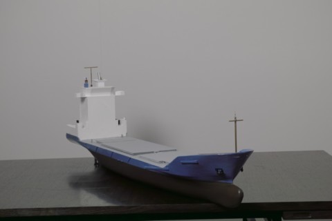 Porte-conteneur Bleu-Gris